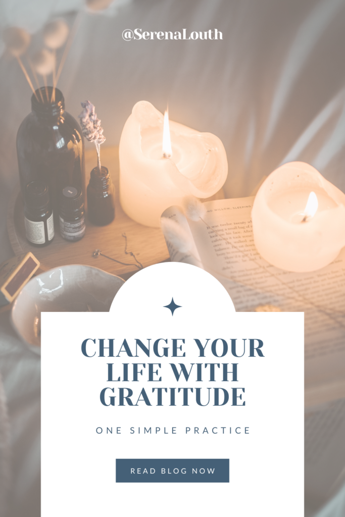change your life with gratitude. all you need to do is write down 3 things each day that you feel grateful for